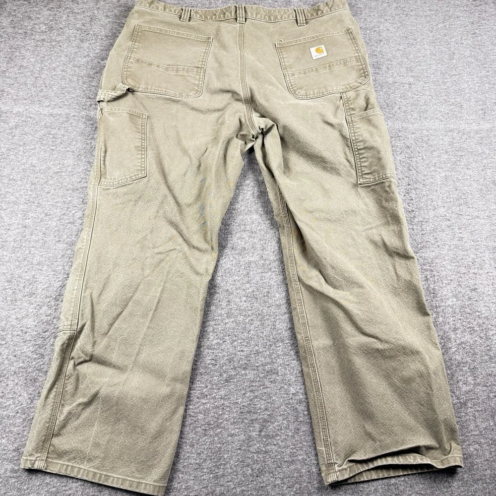 Carhartt Pants Mens 40x30 Brown Rugged Flex Relaxed Duck Canvas Double Knee Work
